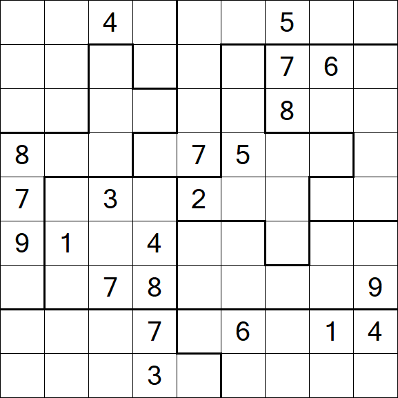 Jigsaw Sudoku - Difícil