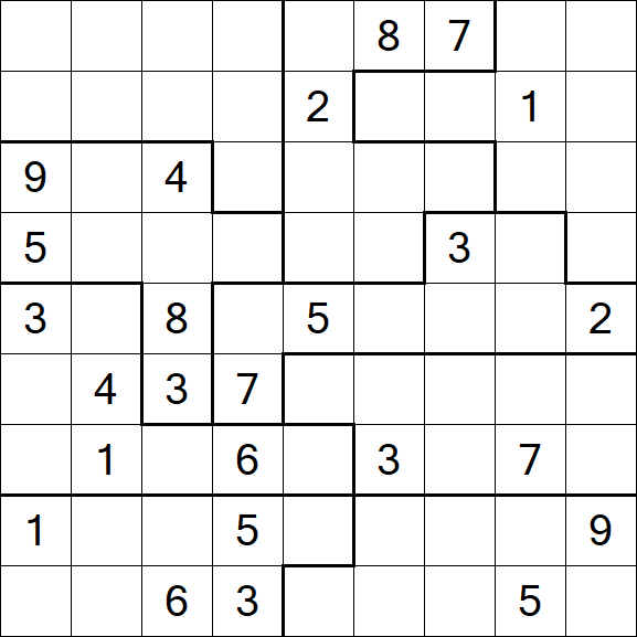 Jigsaw Sudoku - Difícil