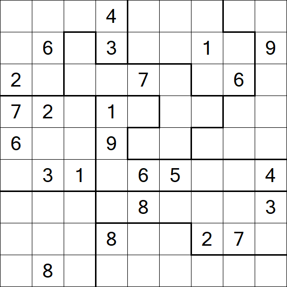 Jigsaw Sudoku - Difícil