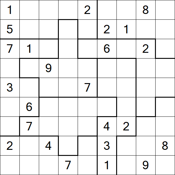Jigsaw Sudoku - Hard
