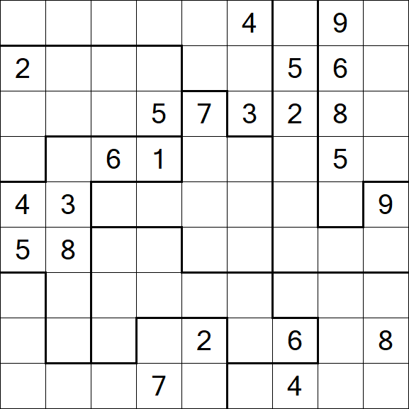 Jigsaw Sudoku - Difícil