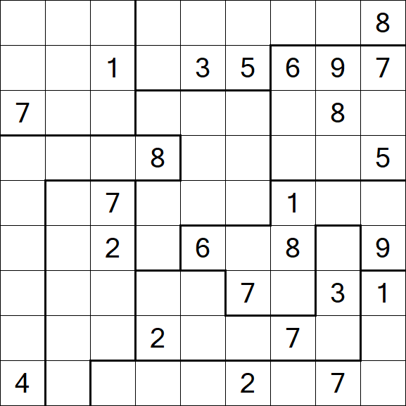 Jigsaw Sudoku - Hard