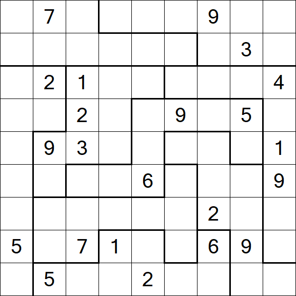 Jigsaw Sudoku - Hard
