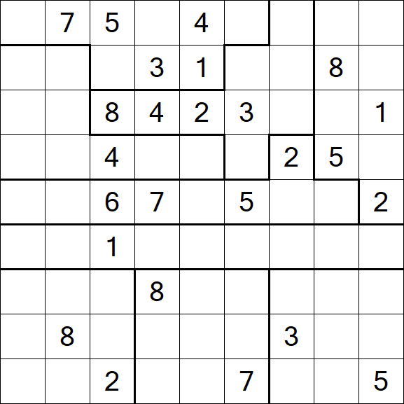 Jigsaw Sudoku - Hard