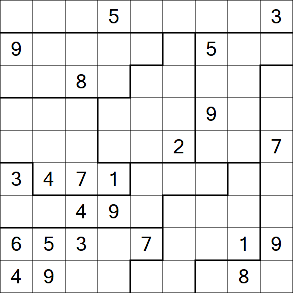 Jigsaw Sudoku - Difícil