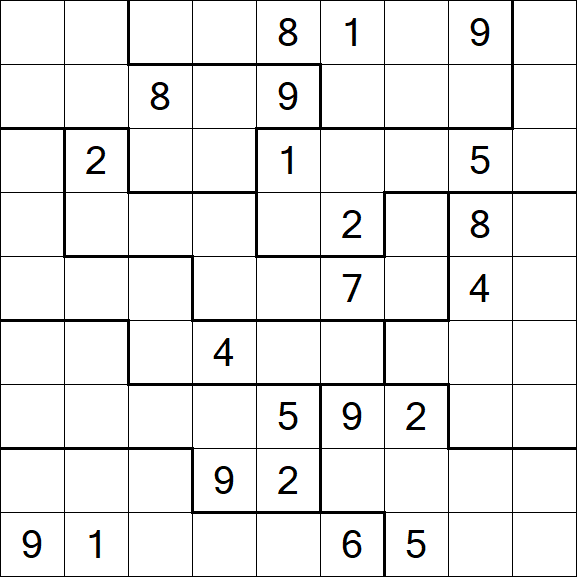 Jigsaw Sudoku - Difícil