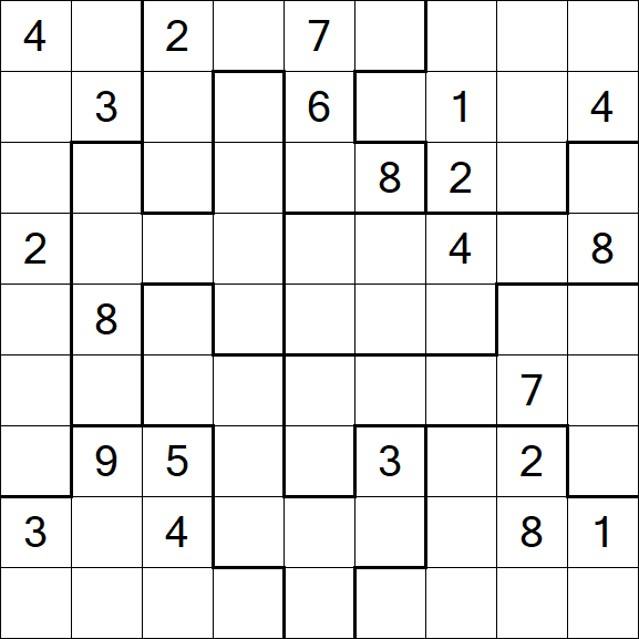 Jigsaw Sudoku - Difícil