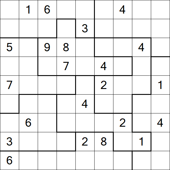 Jigsaw Sudoku - Difícil