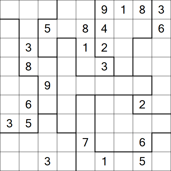 Jigsaw Sudoku - Difícil