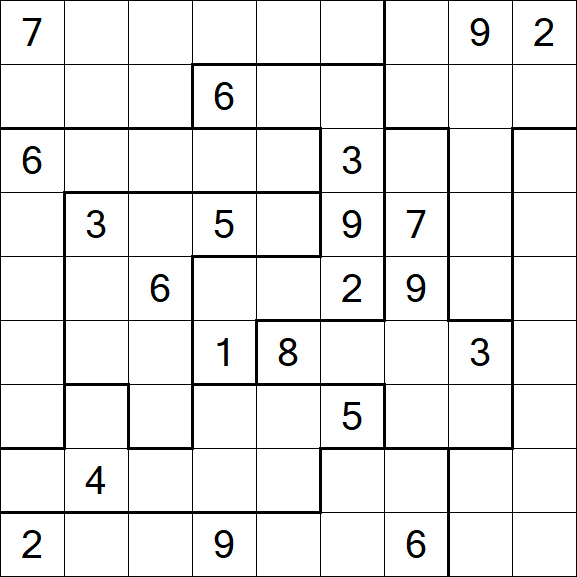 Jigsaw Sudoku - Hard