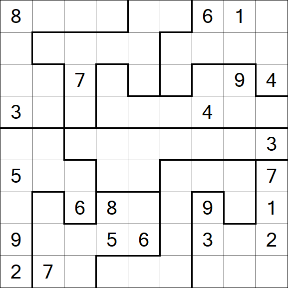 Jigsaw Sudoku - Hard