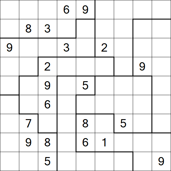 Jigsaw Sudoku - Hard