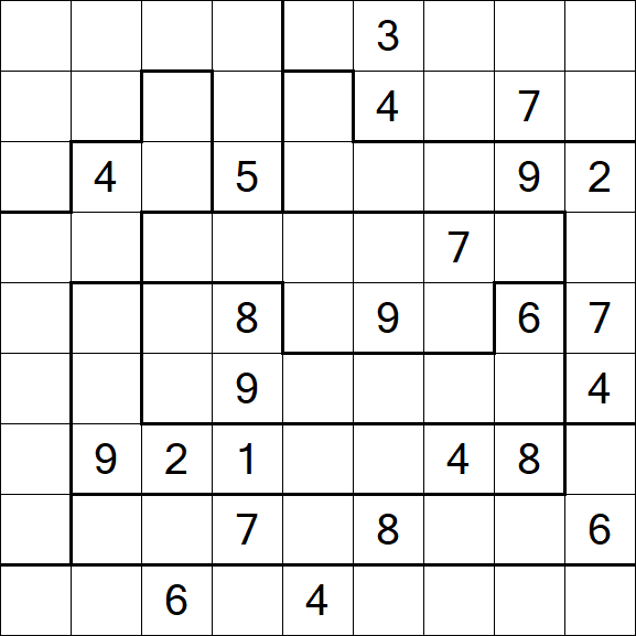 Jigsaw Sudoku - Hard
