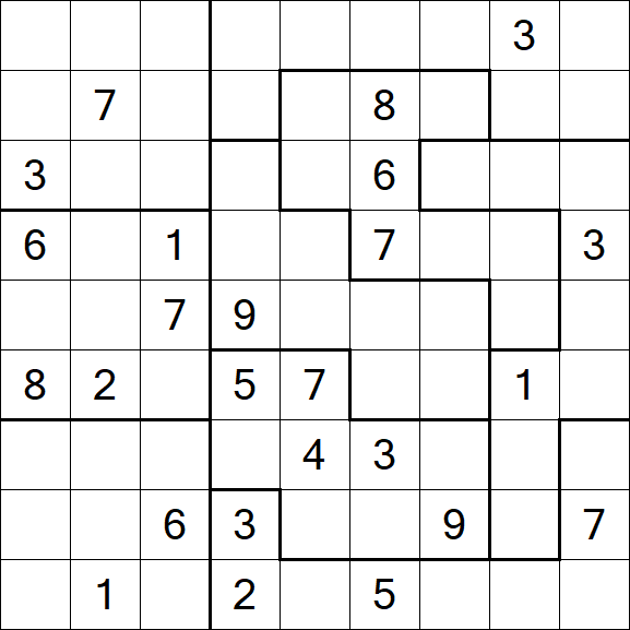 Jigsaw Sudoku - Hard