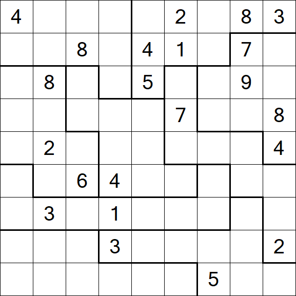 Jigsaw Sudoku - Hard