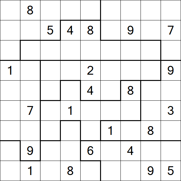 Jigsaw Sudoku - Hard