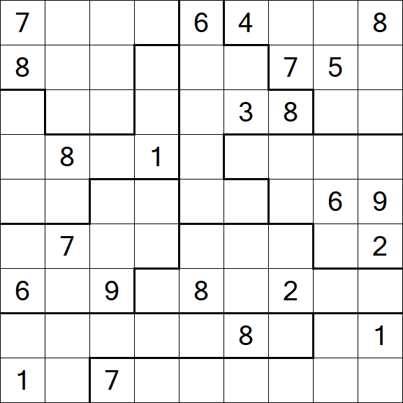 Jigsaw Sudoku - Hard