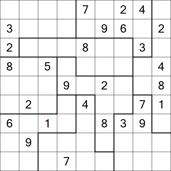 Jigsaw Sudoku - Hard