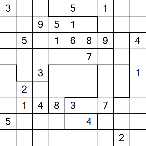 Jigsaw Sudoku - Difficile