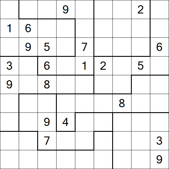 Jigsaw Sudoku - Difficile