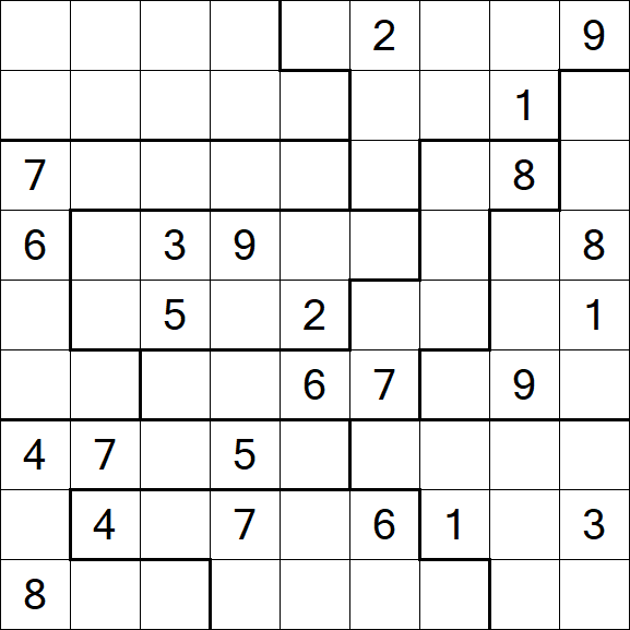 Jigsaw Sudoku - Difficile