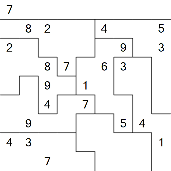 Jigsaw Sudoku - Difficile