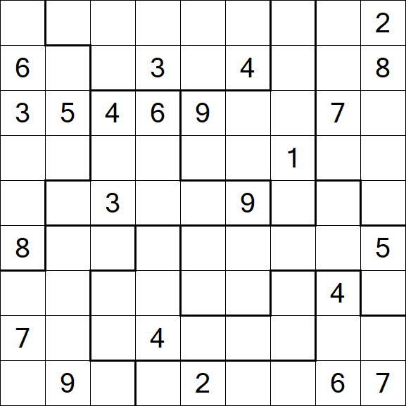 Jigsaw Sudoku - Difficile