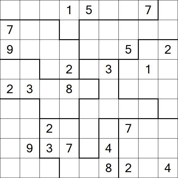 Jigsaw Sudoku - Difficile