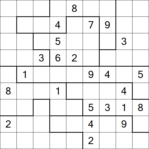 Jigsaw Sudoku - Difficile