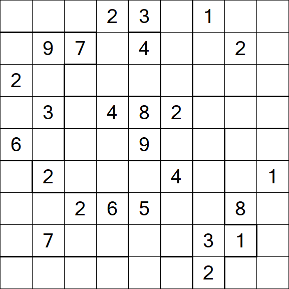 Jigsaw Sudoku - Difficile