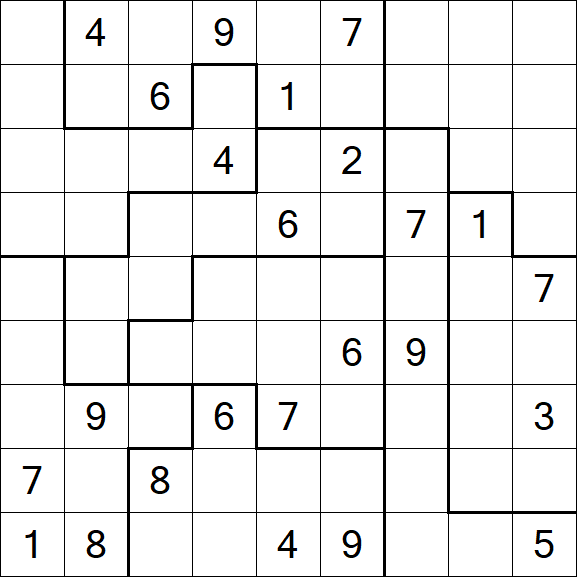 Jigsaw Sudoku - Difficile
