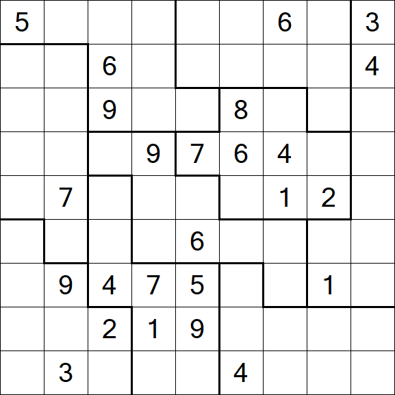 Jigsaw Sudoku - Difficile