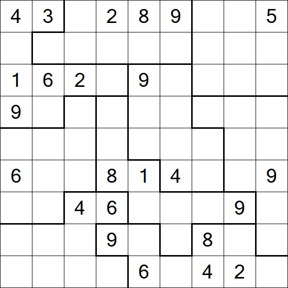 Jigsaw Sudoku - Difficile