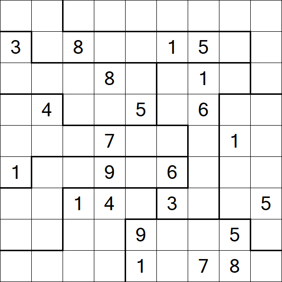 Jigsaw Sudoku - Hard