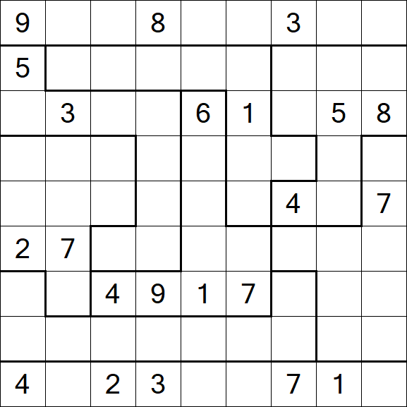 Jigsaw Sudoku - Hard