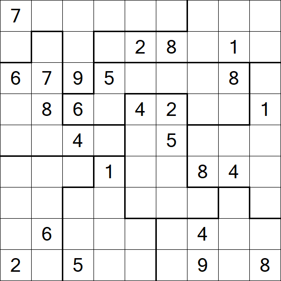 Jigsaw Sudoku - Hard