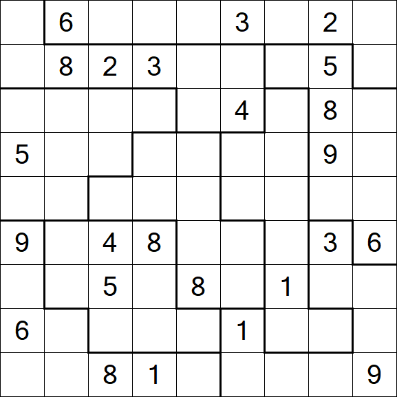 Jigsaw Sudoku - Hard