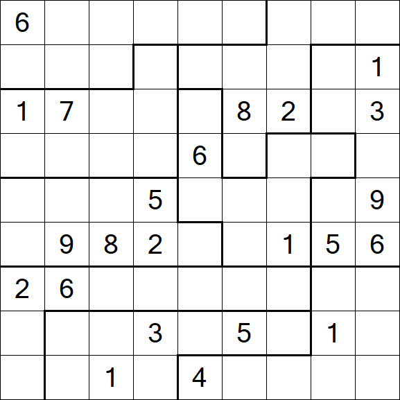 Jigsaw Sudoku - Hard