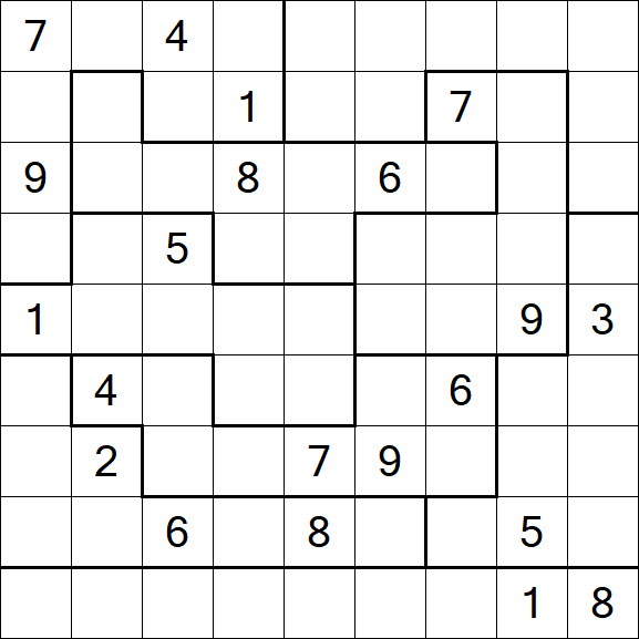 Jigsaw Sudoku - Hard