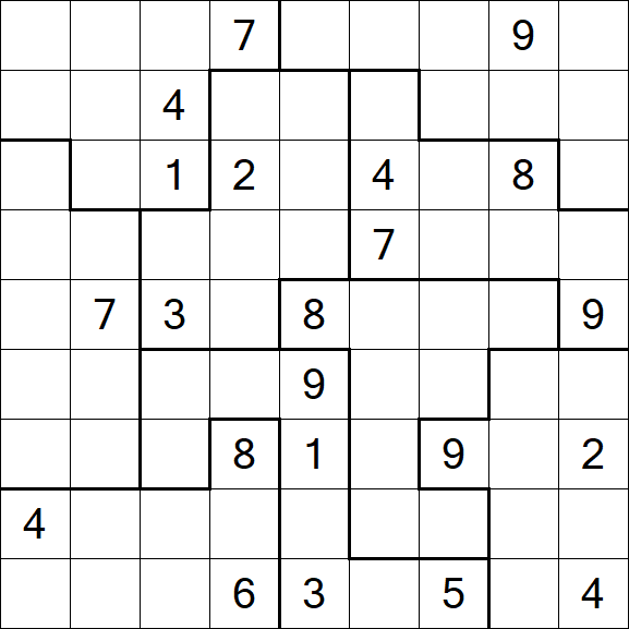 Jigsaw Sudoku - Difficile