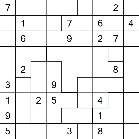 Jigsaw Sudoku - Difficile