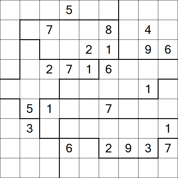 Jigsaw Sudoku - Difficile