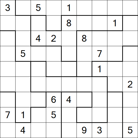 Jigsaw Sudoku - Difficile
