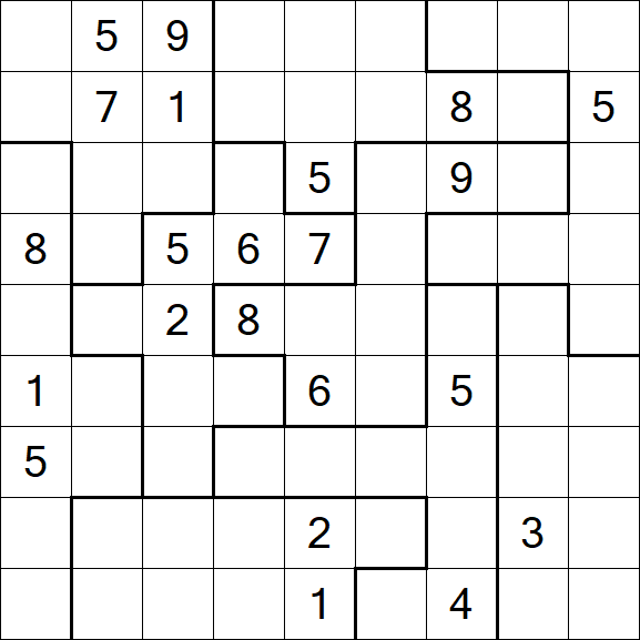 Jigsaw Sudoku - Difficile