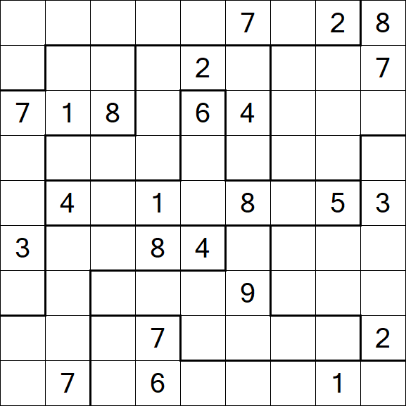 Jigsaw Sudoku - Difficile