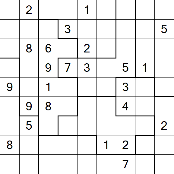 Jigsaw Sudoku - Difficile