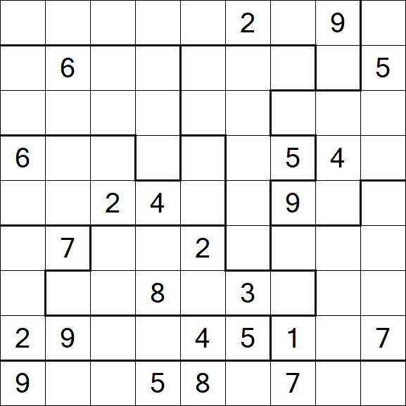Jigsaw Sudoku - Difficile