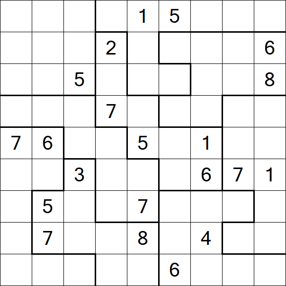 Jigsaw Sudoku - Hard
