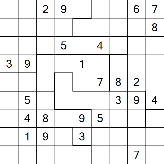 Jigsaw Sudoku - Hard