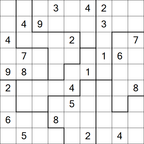 Jigsaw Sudoku - Difícil